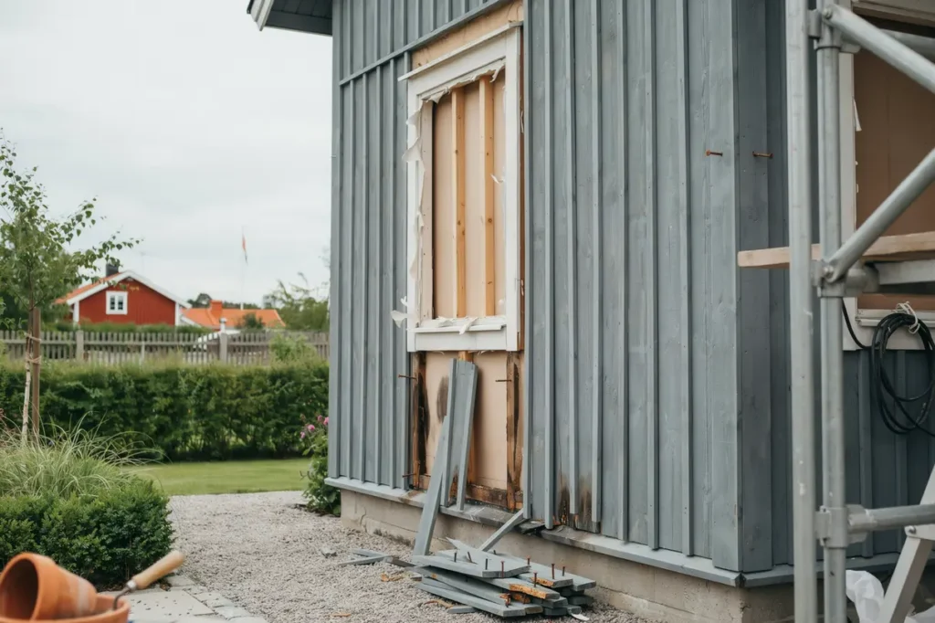 byta panel p huset tecken p r tskador kostnad och r tt tid f r fasadrenovering