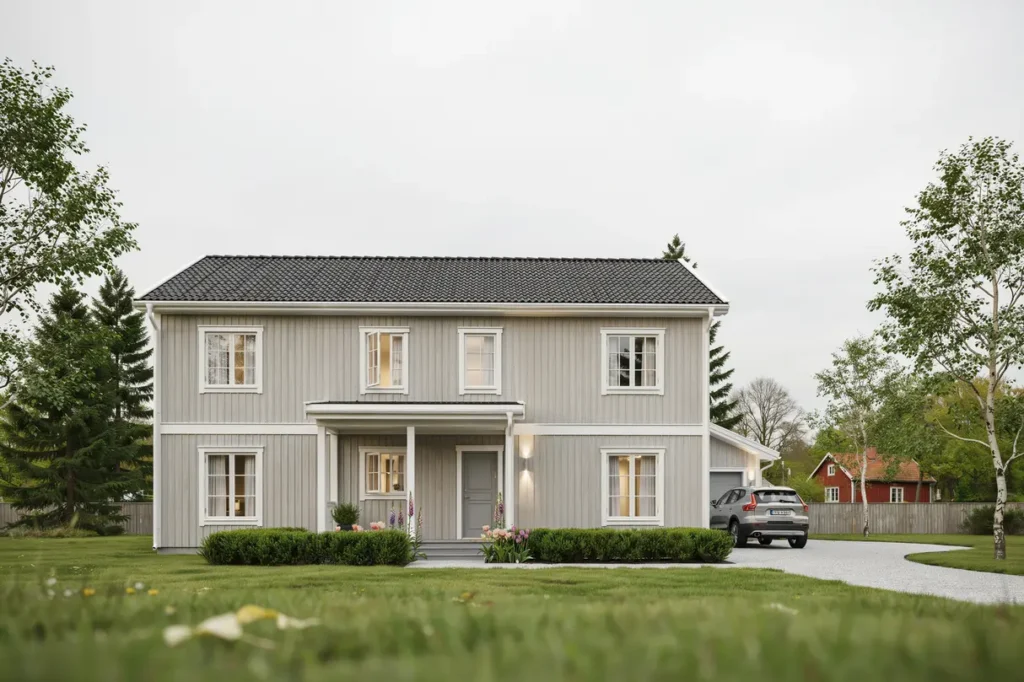 till ggsisolering av ytterv ggar och fasad p villa i f rsl v bj re